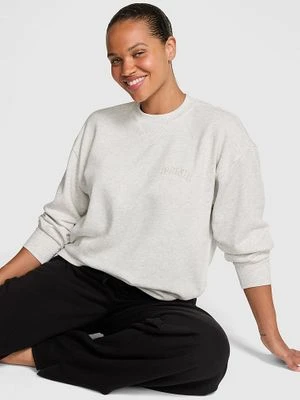 PINK Bluza bawełniana oversize z okrągłym dekoltem Victoria's Secret