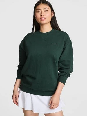 PINK Bluza bawełniana Ivy Fleece Oversized Crew Victoria's Secret