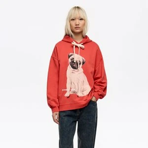 Bluza kaptur logo Carlino czerwona BIMBA Y LOLA