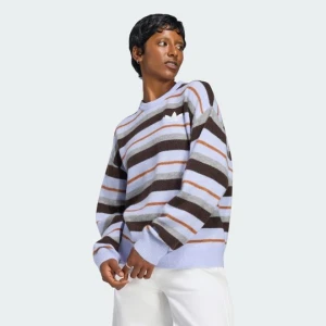 Bluza KNIT ESSENTIALS STRIPED CREW Adidas Violet Tone