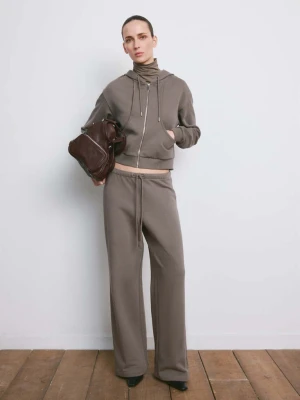 Bluza kontrastowe szwy szary - Kobieta - - MANGO