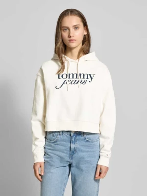 Bluza krótka z kapturem i nadrukiem z logo Tommy Jeans