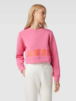 Bluza krótka z nadrukiem z logo model ‘ALETHA’ Guess Activewear