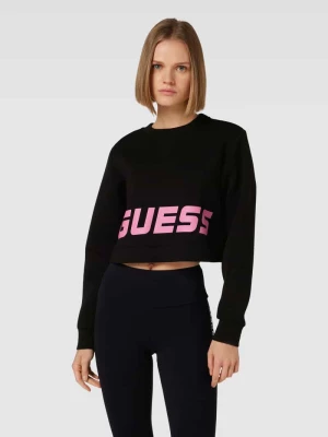Bluza krótka z nadrukiem z logo model ‘ALETHA’ Guess Activewear