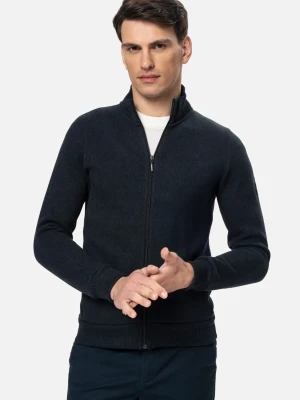 BLUZA LECERA ROZPINANY GRANATOWA Z BAWEŁNĄ Recman