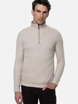 BLUZA LUDRES TROYER/TYPU TROYER BEŻOWA Z WEŁNĄ Recman