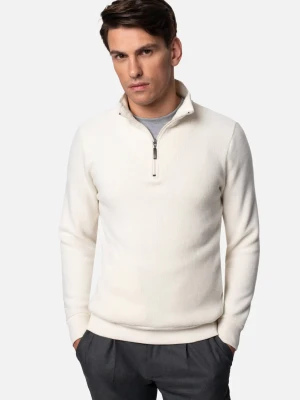 BLUZA LUDRES TROYER/TYPU TROYER ECRU Z WEŁNĄ Recman