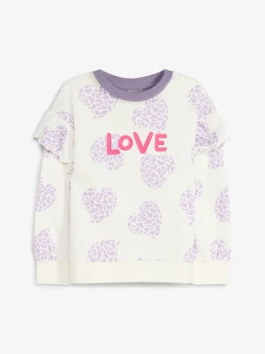 Bluza Lurchi z miękkiej bawełny organicznej BonPrix biały