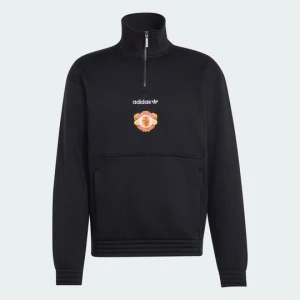 Bluza Manchester United EQT z suwakiem do połowy długości Adidas czarny