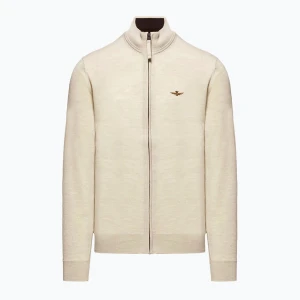 Bluza męska Aeronautica Militare 262MA1642UL00415 Fz stone melange Beżowy