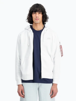 Bluza męska Alpha Industries Back Print Zip white