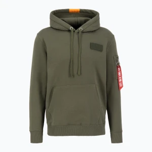 Bluza męska Alpha Industries Red Stripe Hoodie dark green