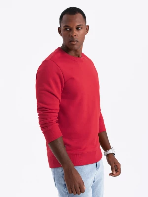 Bluza męska bez kaptura BASIC - czerwona V6 B978
 -                                    L Ombre