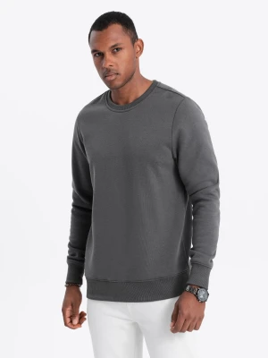 Bluza męska bez kaptura BASIC - grafitowa V10 Ombre Clothing grafitowy