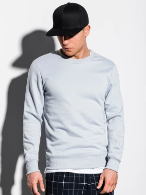 Bluza męska bez kaptura BASIC - srebrna - Rozmiar: M Ombre Clothing