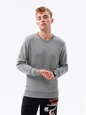 Bluza męska bez kaptura BASIC - szary melanż Ombre Clothing