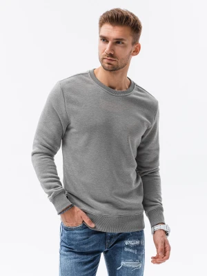 Zdjęcie produktu Bluza męska bez kaptura BASIC - szary melanż V2 - Rozmiar: L Ombre Clothing