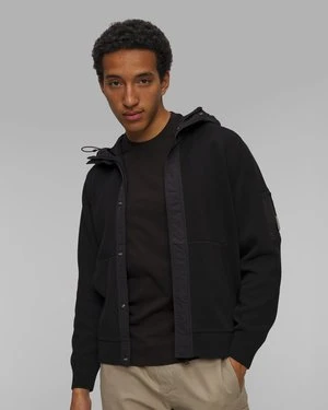 Bluza Męska C.p. Company Cotton Mixed Hooded Lens Knit Czarna CP Company