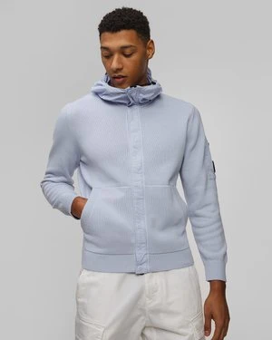 Bluza Męska C.p. Company Cotton Mixed Hooded Lens Knit Niebieska CP Company