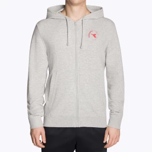 Bluza męska Diadora Hoodie FZ Essential Sport grigio medio chiaro melange