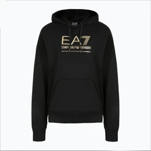 Bluza damska EA7 Emporio Armani Train Visibility Hoodie black/gold