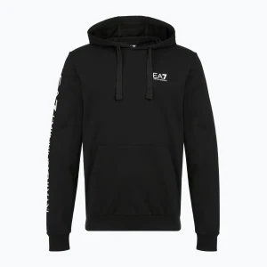 Bluza męska Emporio Armani EA7 Train Logo Series Extended Logo Hoodie black/white EA7 Emporio Armani