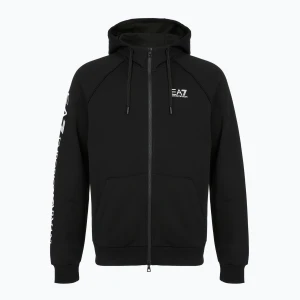 Bluza męska Emporio Armani EA7 Train Logo Series Extended Logo Hoodie Fz black/white EA7 Emporio Armani
