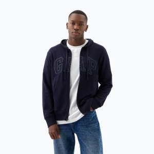 Bluza męska GAP Heritage French Terry Fullzip Logo blue navy