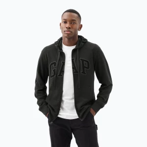 Bluza męska GAP Heritage French Terry Fullzip Logo charcoal heather grey