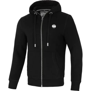 Bluza męska Hooded Zip Small Logo Pitbull West Coast Czarny