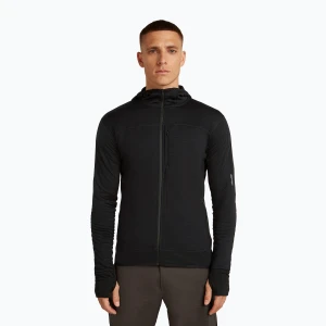 Bluza męska icebreaker Merino Blend 300 RealFleece Descender Zip Hoodie black