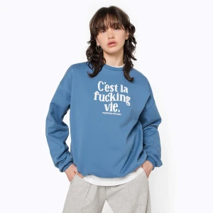Bluza męska Kaotiko C'est la vie denim blue