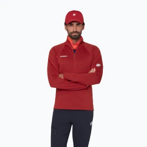 Bluza męska Mammut Taiss ML Half Zip Pull dark mammut red