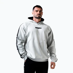 Bluza męska NEBBIA Hero Hoodie light grey