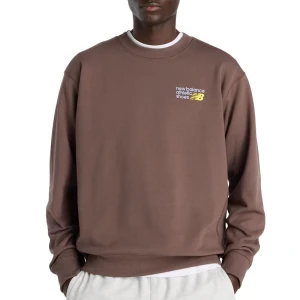 Bluza męska New Balance MT41547ABP - brązowa