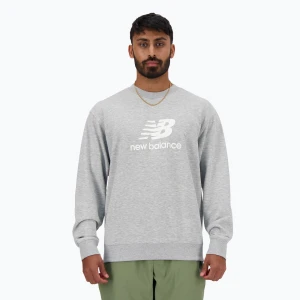 Bluza męska New Balance Stacked Logo French Terry Crew athletic grey