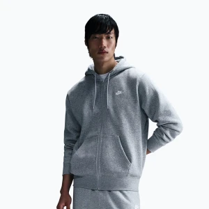 Zdjęcie produktu Bluza męska Nike Club Full Zip Hoodie dark grey heather/light smoke grey/white