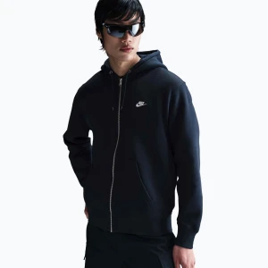 Bluza męska Nike Club Full Zip Hoodie obsidian/obsidian/white