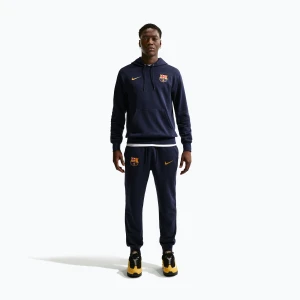Bluza męska Nike FC Barcelona Club Hoodie blackened blue / mineral yellow