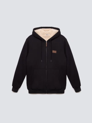 Bluza męska ocieplana barankiem czarna Milar 906 BIG STAR