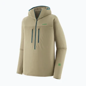 Bluza męska Patagonia R1 Ultralight Hoody weathered stone Brązowy