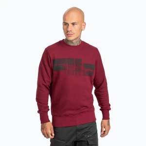 Bluza męska Pitbull Crewneck Classic Logo burgundy