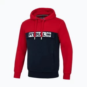 Bluza męska Pitbull Hilltop 2 Hooded red/dark navy