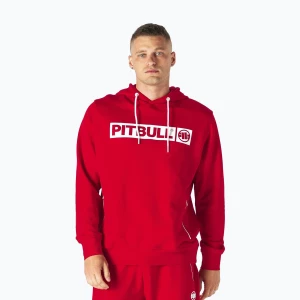 Bluza męska Pitbull Hooded Hilltop Terry Group red