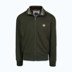 Bluza męska Pitbull Trackjacket Tape Logo Terry Group old green