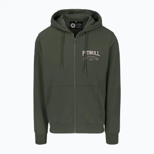 Bluza męska Pitbull Troublemaker Hooded Zip Sweatshirt old green