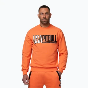 Bluza męska Pitbull USA Crewneck Sweatshirt fluo orange
