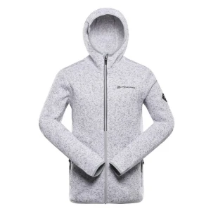 Bluza męska polarowa z kapturem Zeg 2 szara Alpine Pro