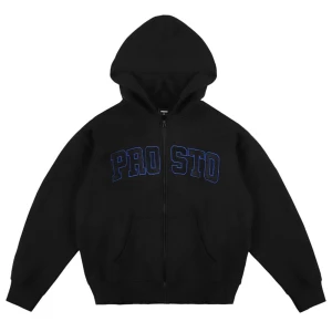 Bluza męska Prosto Zip Hoodie Axel KL251MSWE2181 - czarna