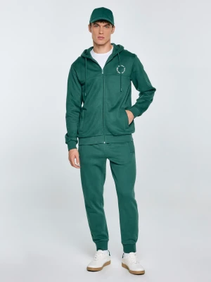 Bluza męska rozpinana z kapturem zielona Ajron 304 BIG STAR
